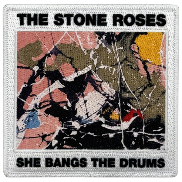 The Stone Roses - She Bangs The Drum Woven Patch in the group MERCHANDISE / Patch / / at Bengans Skivbutik AB (5694937)