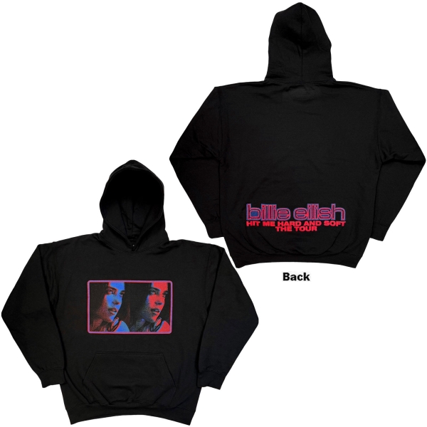 Billie Eilish - Hit Me Hard And Soft Tour Uni Bl Hoodie in the group MERCHANDISE / Hoodies / Nyheter / Pop-Rock at Bengans Skivbutik AB (5695014r)