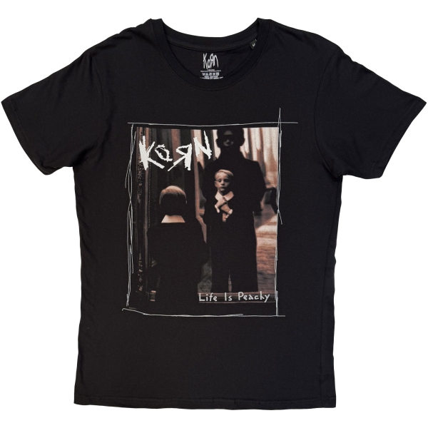 Korn - Life Is Peachy Scribbles Uni Bl T-Shirt in the group MERCH / Clothing / T-shirts at Bengans Skivbutik AB (5695033r)