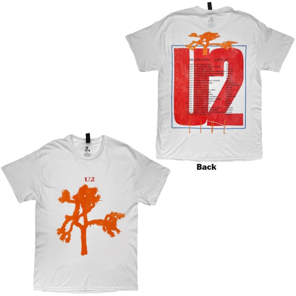 U2 - Joshua Tree European Tour 87 Uni Wht T-Shirt in the group MERCHANDISE / T-shirt / Nyheter / Pop-Rock at Bengans Skivbutik AB (5695051r)