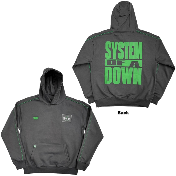System Of A Down - Warsaw Event Tour 26 Uni Grey Hoodie in the group MERCHANDISE / Hoodies / Nyheter / Hårdrock at Bengans Skivbutik AB (5695343r)