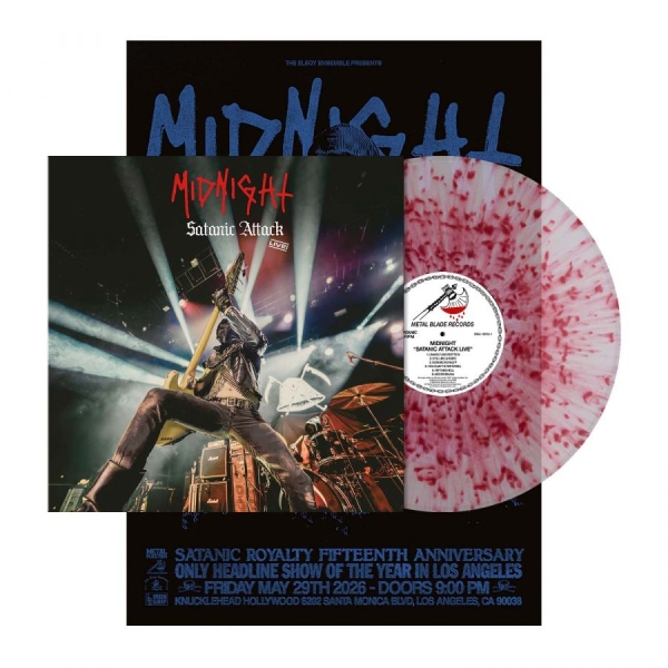 Midnight - Satanic Attack Live! (Splatter Viny in the group VINYL / Upcoming releases / Hårdrock at Bengans Skivbutik AB (5696124)