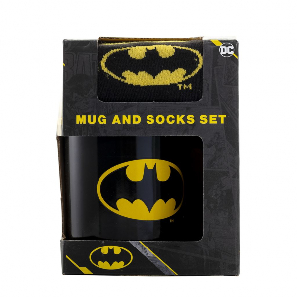 Batman - Symbol Mug & Sock Set in the group MERCH / Home & decor / Mugs at Bengans Skivbutik AB (5696532)
