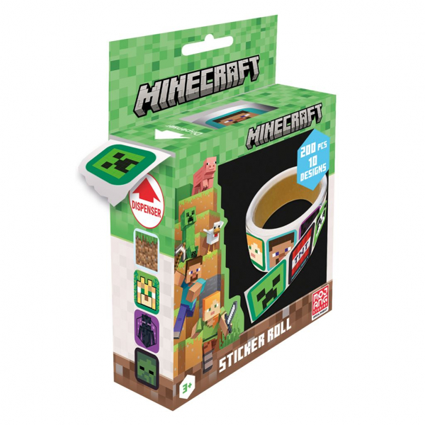 Minecraft - Squares Sticker Box in the group MERCH / Gadgets / Stickers at Bengans Skivbutik AB (5696589)