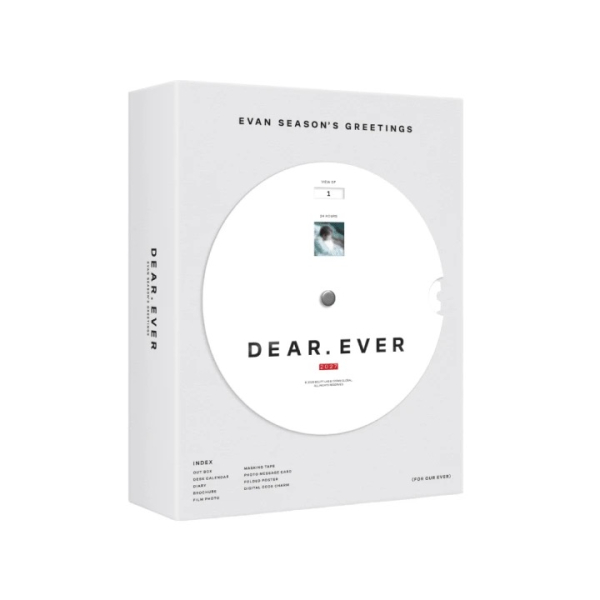 Evan - 2027 Seasons Greetings Dear. Ever + Postcard in the group MERCHANDISE / Merch / Kommande / K-Pop at Bengans Skivbutik AB (5697255)