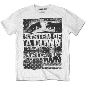 System Of A Down Torn Mens White T Shirt  in the group Minishops / System Of A Down at Bengans Skivbutik AB (V-2628860)