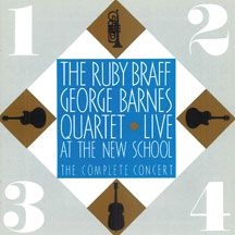Braff Ruby & George Barnes - Live At The New School in the group CD / Jazz/Blues at Bengans Skivbutik AB (2370100)