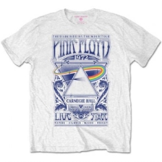 Pink Floyd - T-shirt - Carnegie Hall Poster (Retail Pack) (Kids White) (9-10 år)