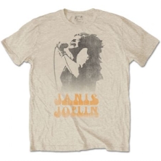 Janis Joplin - Janis Joplin Unisex Tee: Working The Mic