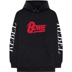 David Bowie - UNISEX PULLOVER HOODIE: REBEL REBEL
