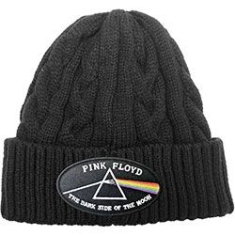 Pink Floyd - Beanie Hat: The Dark Side of the Moon Black Border (Cable Knit)