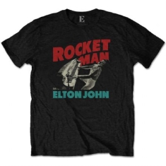 Elton John -  Unisex T-Shirt: Rocketman Piano (M)