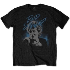 Rod Stewart -  Unisex T-Shirt: Scribble Photo (L)