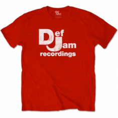 Def Jam -  Def Jam Recordings Unisex T-Shirt: Classic Logo (Red) (L)