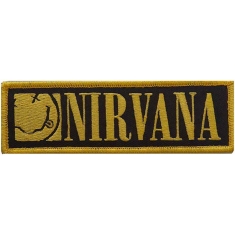 Nirvana - Logo & Smiley Bordered Woven Patch