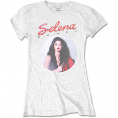 Selena Gomez - 80's Glam (Large) Ladies White T-Shirt