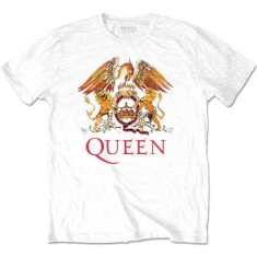 Queen - Queen Unisex T-Shirt : Classiv Crest White