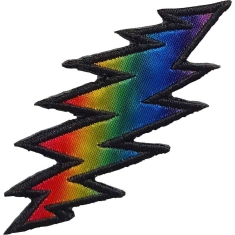 Grateful Dead - Lightning Rainbow Woven Patch