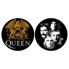 Queen - Turntable Slipmat Set: Crest & Faces