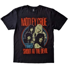 Motley Crue - Unisex T-Shirt: Vintage World Tour Devil (Small)
