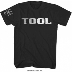Tool - Unisex T-Shirt: Metallic Silver Logo (Sleeve Print) (X-Large)