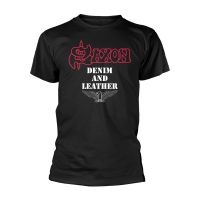 Saxon - T/S Denim And Leather (M)