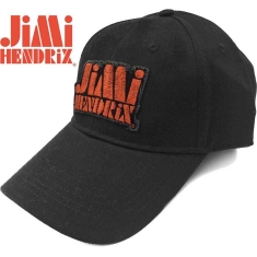 Jimi Hendrix - Orange Stencil Logo Bl Baseball C