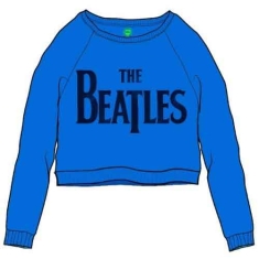 The Beatles - Drop T Logo Cropped Lady Blue Sw  