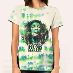 Bob Marley - B&W Logo Uni Wht Dip-Dye   