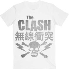 The Clash - Skull & Crossbone Uni Wht   