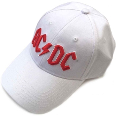 Acdc - Red Logo Wht Baseball C