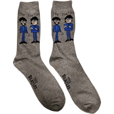The Beatles - Cartoon Standing Uni Grey Socks:7