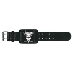Venom - Black Metal Leather Wriststrap