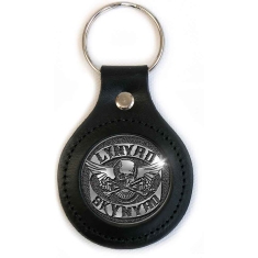 Lynyrd Skynyrd - Biker Logo Leather Keychain
