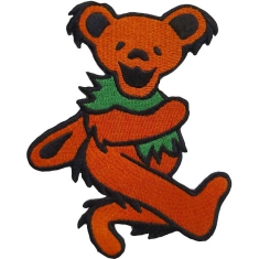 Grateful Dead - Orange Dancing Bear Woven Patch