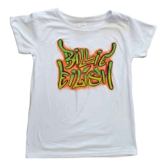 Billie Eilish - Graffiti Girls Wht Skinny Fit