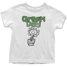 Green Day - Flower Pot Boys T-Shirt Wht