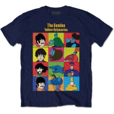 The Beatles - Yellowsub  Characters Boys T-Shirt Navy