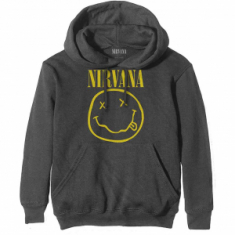 Nirvana - Yellow Happy Face Char Hoodie