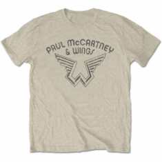 Paul Mccartney Wings - Wings Logo Natrl T-Shirt