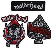 Motorhead - Patch 3 Set (Ace Of Spades, Logo, E