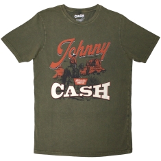 Johnny Cash - Desert Cowboy Stone Wash Uni Green T-Shirt