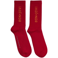 Bon Jovi - Original Logo Uni Red Socks (Eu 40-45)