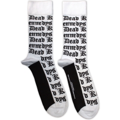 Dead Kennedys - Gothic Logo Pattern Uni Wht Socks (Eu 40-45)