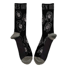 Guns N Roses - Skulls Band Monochrome Uni Bl Socks (Eu 36-40)