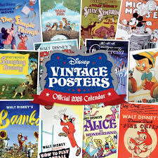 Disney Vintage Posters  - 2026 Square Calendar