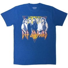 Def Leppard - Band Photo Uni Blue T-Shirt