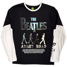 Beatles - Abbey Road Infill Uni Bl/Wht Layered Longsleeve