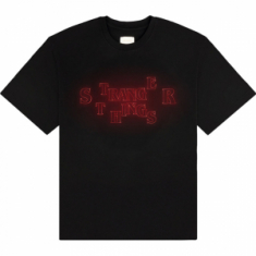 Stranger Things - Neon Logo Uni Bl T-Shirt