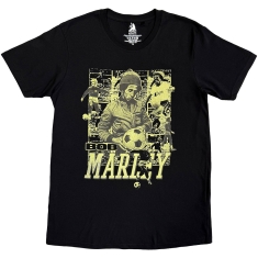 Bob Marley - Football Collage Uni Bl T-Shirt